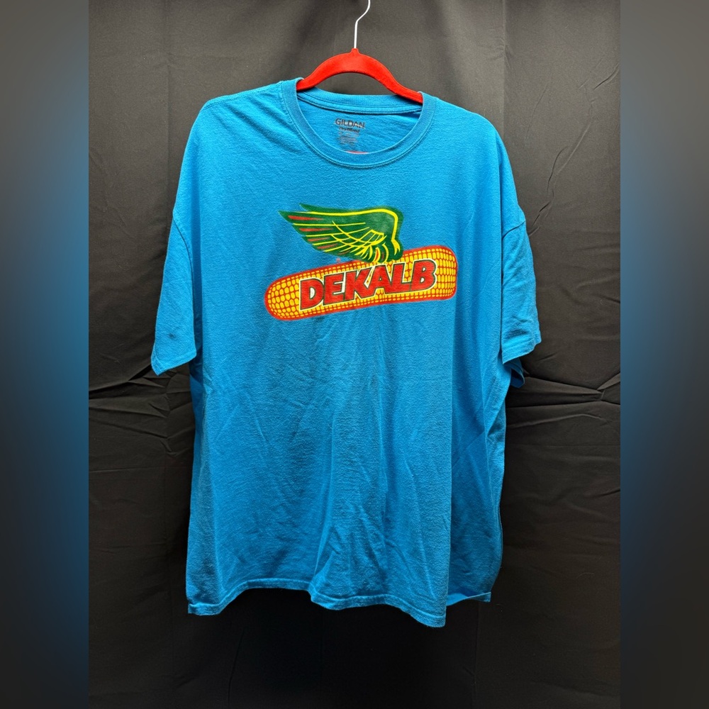 Gildan Bright Blue Dekalb Graphic Tee Sz 2XL (14ao)